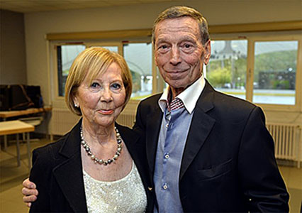 Rik Van Looy samen met zijn echtgenote Nini. 