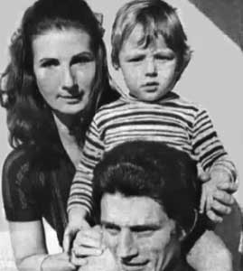 Willy Steveniers met zijn 1ste echtgenote en zoontje Louis. 