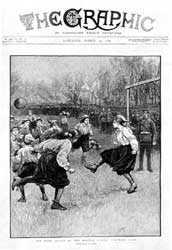 De eerste match van de British Ladies' Football Club, 1895. 