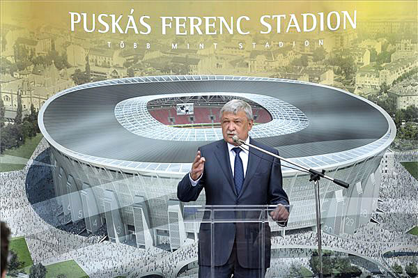 Voorstelling van het New Stadion Puskás Ferenc in Budapest