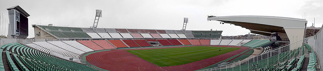 Het Nationaal Stadion Puskás Ferenc in Budapest.