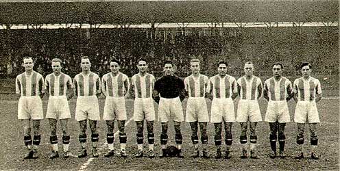 De winnaar van de Mitropa Cup 1939: Újpest FC