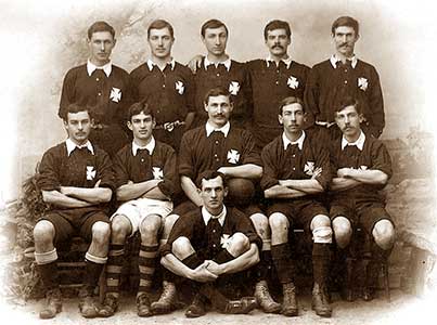 Spelers van Smyrna (Zilver) in 1906 Athene. 