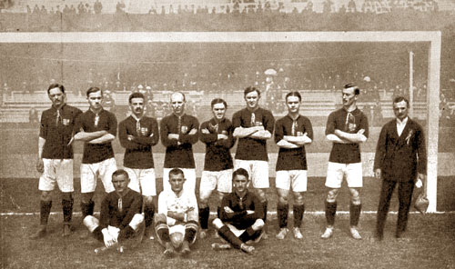 De Hongaarse nationale ploeg op de Olympische Spelen 1912 in Stockholm.