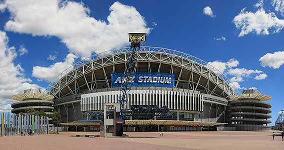 Het Australia Stadium in het Olympic Park van Sidney waar de finale gespeeld werd.