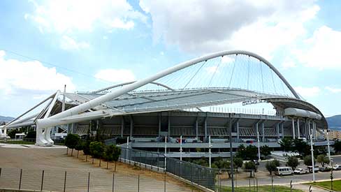 Het Olympisch Stadion in Athene waar de finale werd gespeeld.