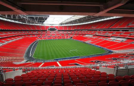 Het Olympische Stadion in Londen 2012, het nieuw Wembley Stadion.