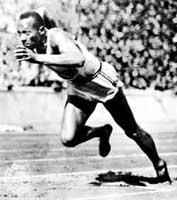 Viervoudig Olympisch kampioen Jesse Owens. 