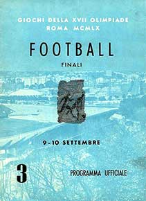 Het officieel programmablad voor de Voetbalspelen in Rome.