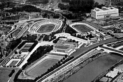 Het Olympisch sportcomplex in Rome.