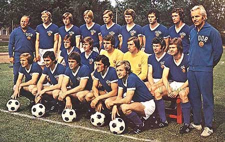 Het team van de DDR, Olympisch Kampioen 1976.