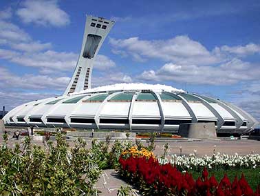 Het Olympisch Stadion in Montreal.