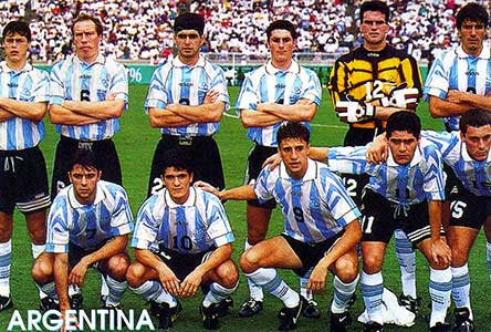 Het Argentijns team dat Zilver behaalde.
