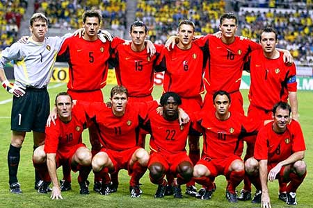 Het team van België, 19de in 1998.