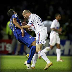 Zinédine Zidane en Marco Materazzi, droevig spektakel