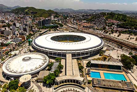 Het Estádio-Maracanã in Rio de Janeiro, waar de finale werd gespeeld.