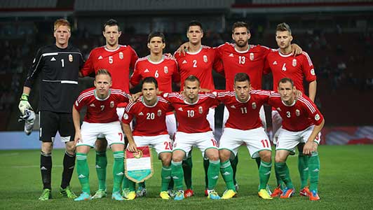 Het Hongaars team op 10 september 2013.