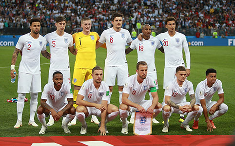 Engeland 4de in 2018.