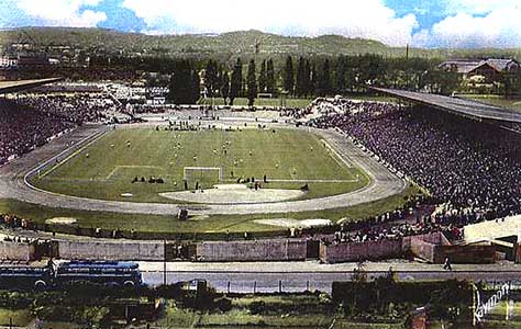 Het Stade Olympique de Yes-du-Manoir-Colombes waar de finale voor de Wereldbeker 1938 in Parijs werd gespeeld. 