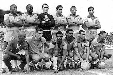 Het Braziliaanse team op het WK 1958.