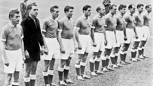 De West-Duitse ploeg die de finale speelde.