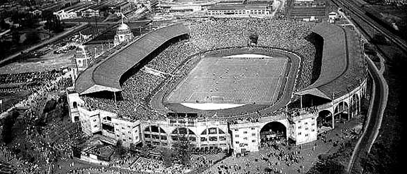Het Wembley Stadion in Londen waar de finale van de Wereldbeker 1966 gespeeld werd. 