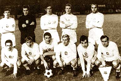 Het team van Tsjecho-Slowakije in Marseille