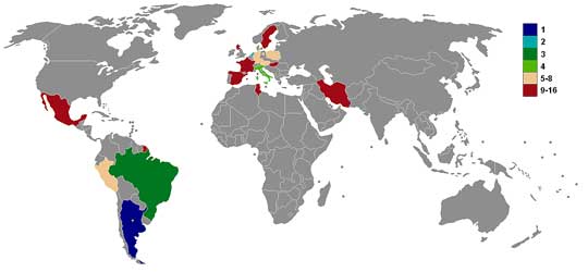 Deelnemende landen WK 1978. 