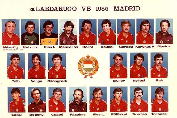 Hongarije in Spanje WK 1982.