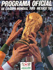 Het officieel programma voor het WK 1986 in Mexico.