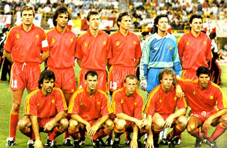 Het team van België, 11de in 1990.