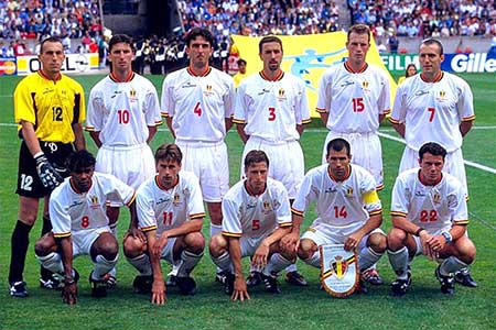 Het team van België, 19de in 1998.