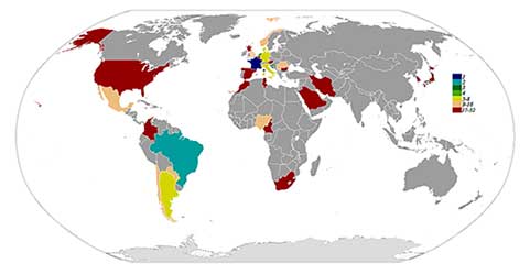 Deelnemende landen WK 1998.