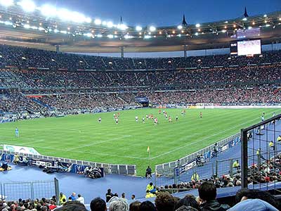 Het Stade de France in Parijs (Saint-Denis), waar de finale werd gespeeld.
