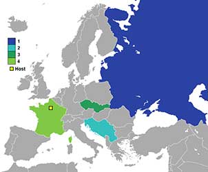 Deelnemende landen EK 1960.
