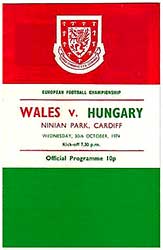 Wales-Hongarije 30-10-1974.