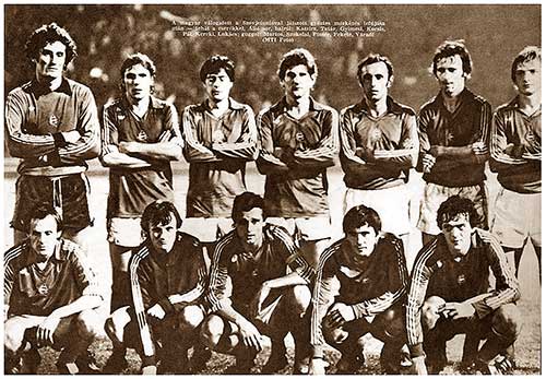 Hongaars team voor de wedstrijd tegen de Sovjet-Unie.