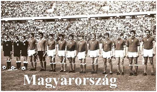 Hongaars team voor de wedstrijd tegen de Sovjet-Unie