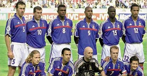Frankrijk Europees kampioen 2000.