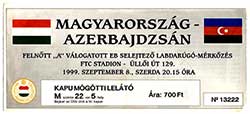 Hongarije-Azerbeidzjan 8-9-1999