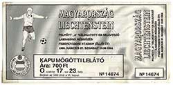 Hongarije-Liechtenstein 27-3-1999
