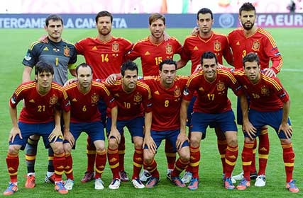 Spanje Europees kampioen 2012.