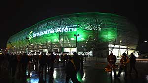 De Groupama Aréna in Budapest waar de beslissende wedstrijd gespeeld werd.