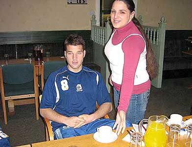 Buzsáky met zijn zus Tünde in 2007.