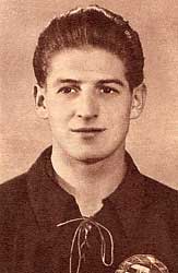 Een jonge international: Czibor Zoltán. 