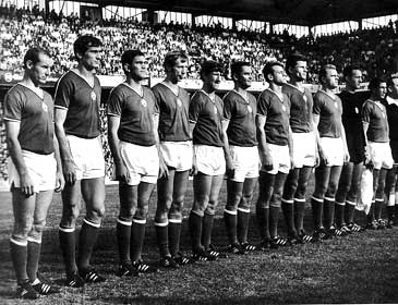 De Hongaarse Nationale ploeg met Fazekas.