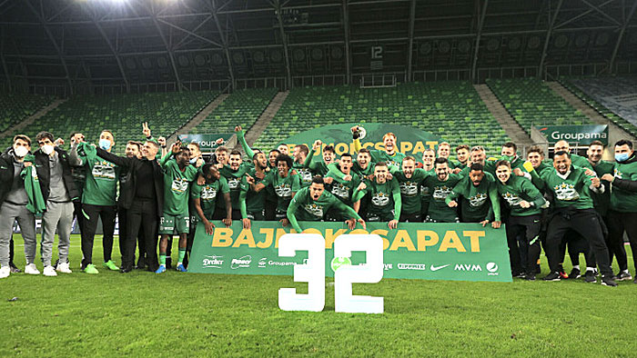 FERENCVÁROSI TC bekroonde zich op 3 speeldagen van het einde van het kampioenschap 2020-2021 voor de 32ste maal tot Kampioen van Hongarije.
