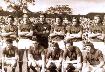 Het team van Ferencváros dat in 1974-75 dat in de UEFA Beker voor Bekerwinnaars tweede eindigde.