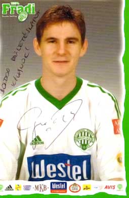 Een jonge Gera Zoltán bij Ferencvárosi TC, periode 2000-2004. 