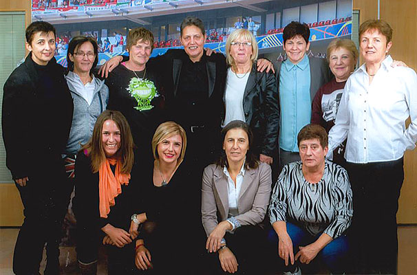 Nog een foto uit 2018 met sommigen van de Hongaarse vrouwenploeg van 9-4-1985.